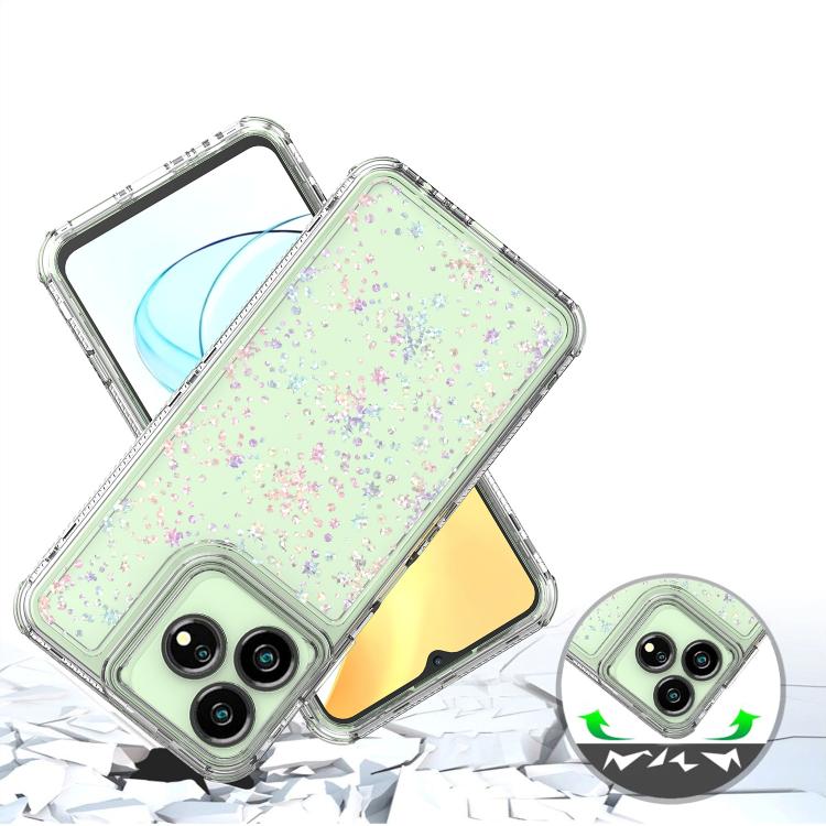 For ZTE Axon 50 Lite 4G Transparent Acrylic Laser Paper Phone Case