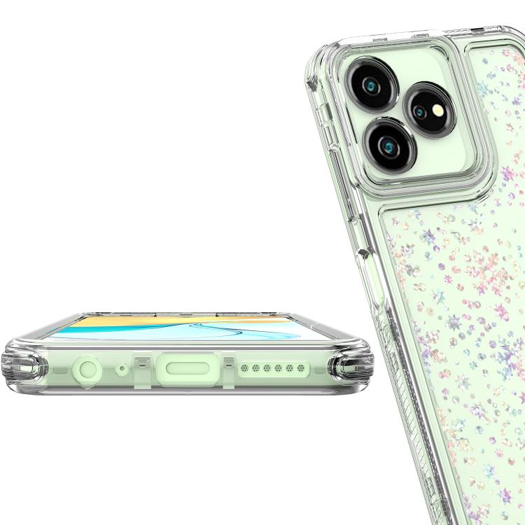For ZTE Axon 50 Lite 4G Transparent Acrylic Laser Paper Phone Case