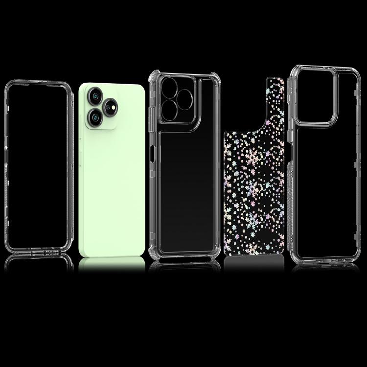 For ZTE Axon 50 Lite 4G Transparent Acrylic Laser Paper Phone Case