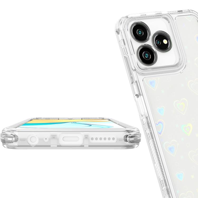 For ZTE Axon 50 Lite 4G Transparent Acrylic Laser Paper Phone Case