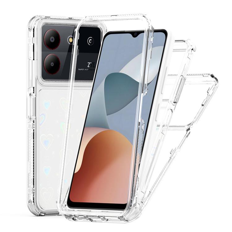 For ZTE Blade A54 Transparent Acrylic Laser Paper Phone Case