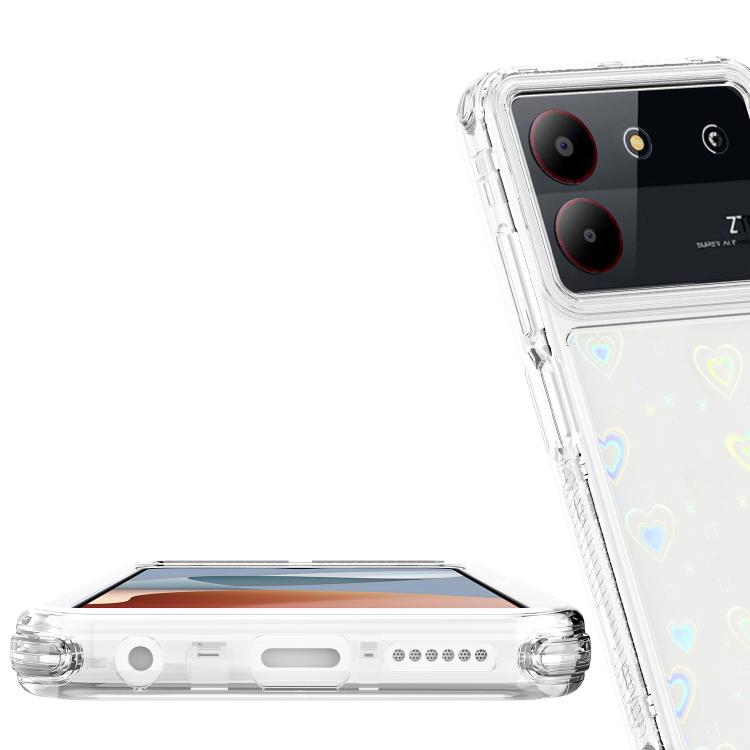 For ZTE Blade A54 Transparent Acrylic Laser Paper Phone Case