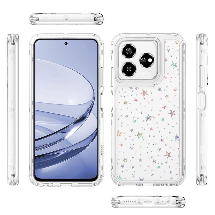 For ZTE Axon 60 Transparent Acrylic Laser Paper Phone Case