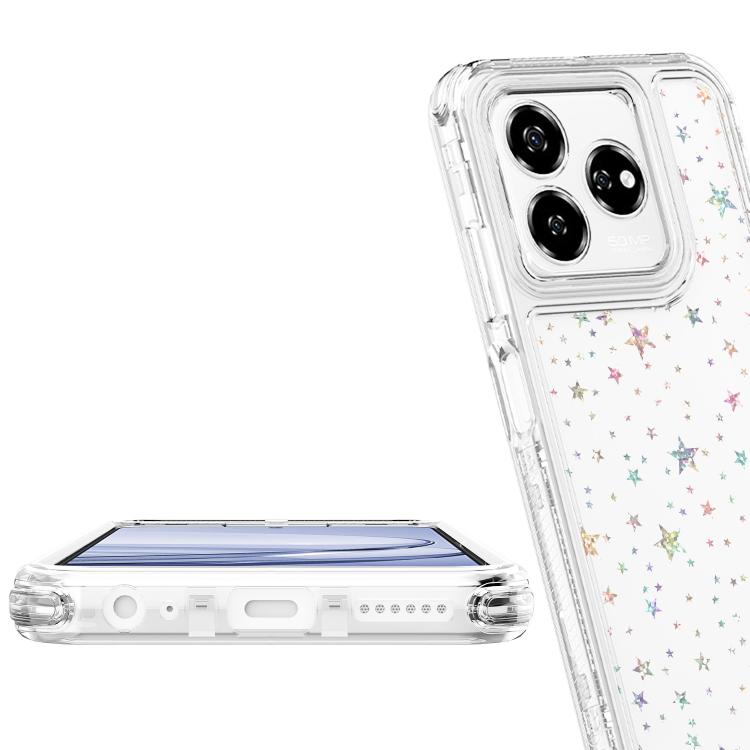 For ZTE Axon 60 Transparent Acrylic Laser Paper Phone Case