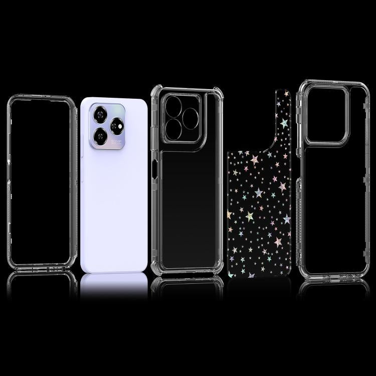 For ZTE Axon 60 Transparent Acrylic Laser Paper Phone Case