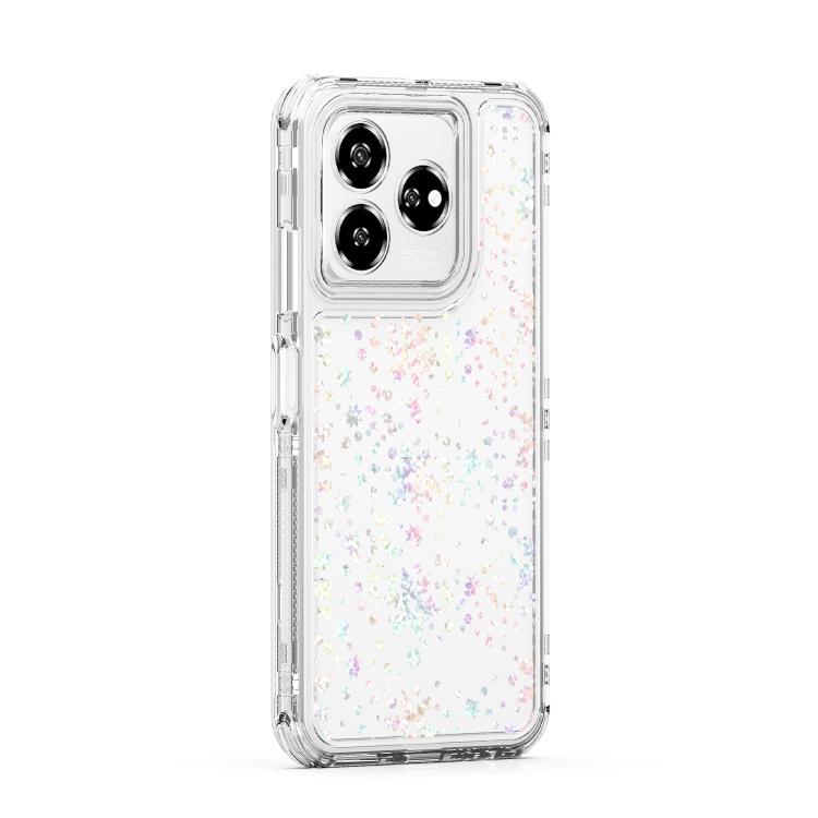 For ZTE Axon 60 Transparent Acrylic Laser Paper Phone Case