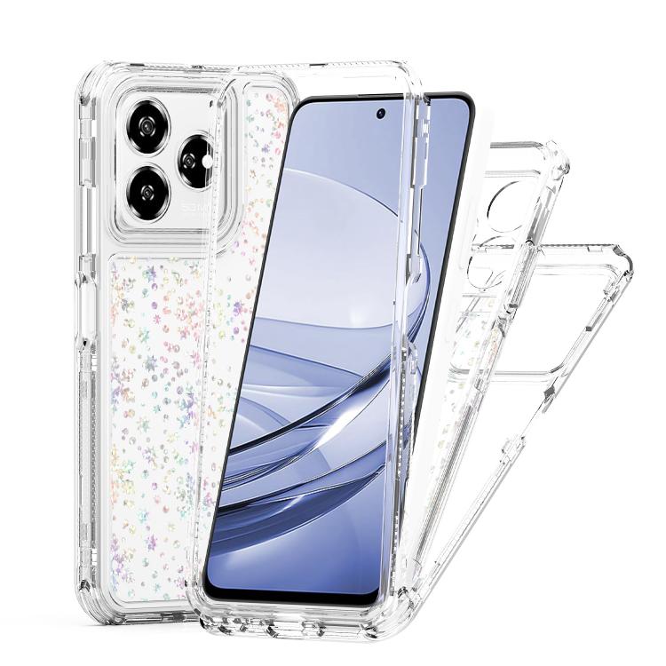 For ZTE Axon 60 Transparent Acrylic Laser Paper Phone Case