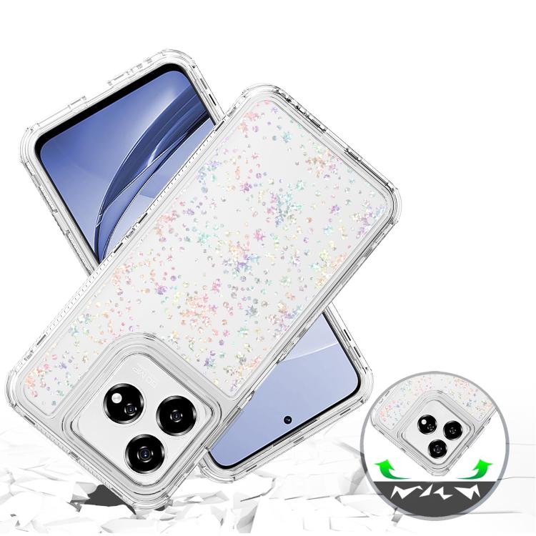 For ZTE Axon 60 Transparent Acrylic Laser Paper Phone Case