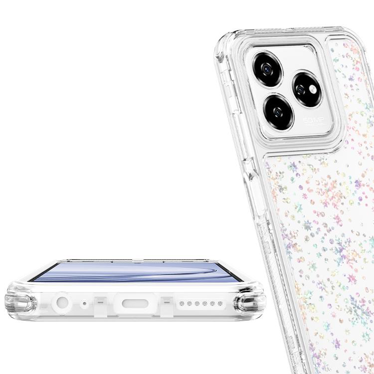 For ZTE Axon 60 Transparent Acrylic Laser Paper Phone Case