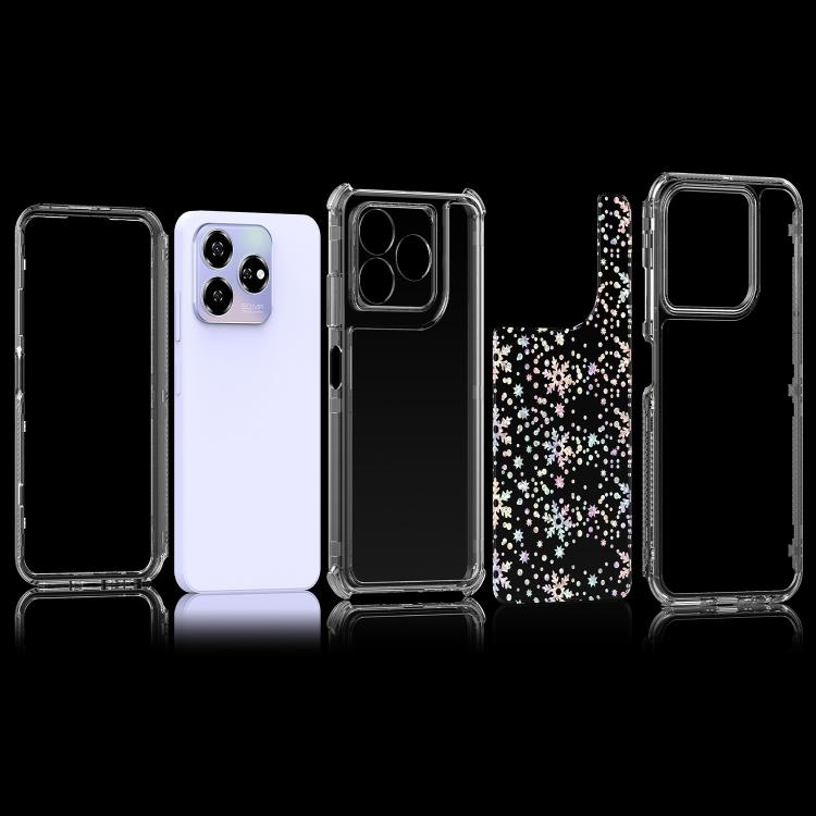 For ZTE Axon 60 Transparent Acrylic Laser Paper Phone Case