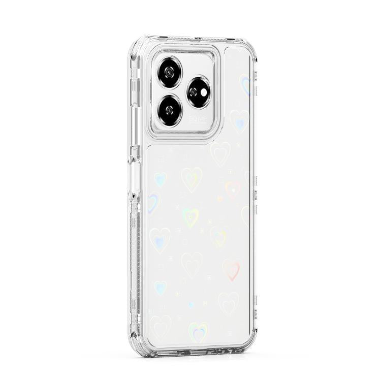 For ZTE Axon 60 Transparent Acrylic Laser Paper Phone Case