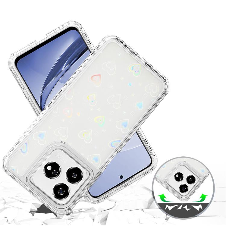 For ZTE Axon 60 Transparent Acrylic Laser Paper Phone Case