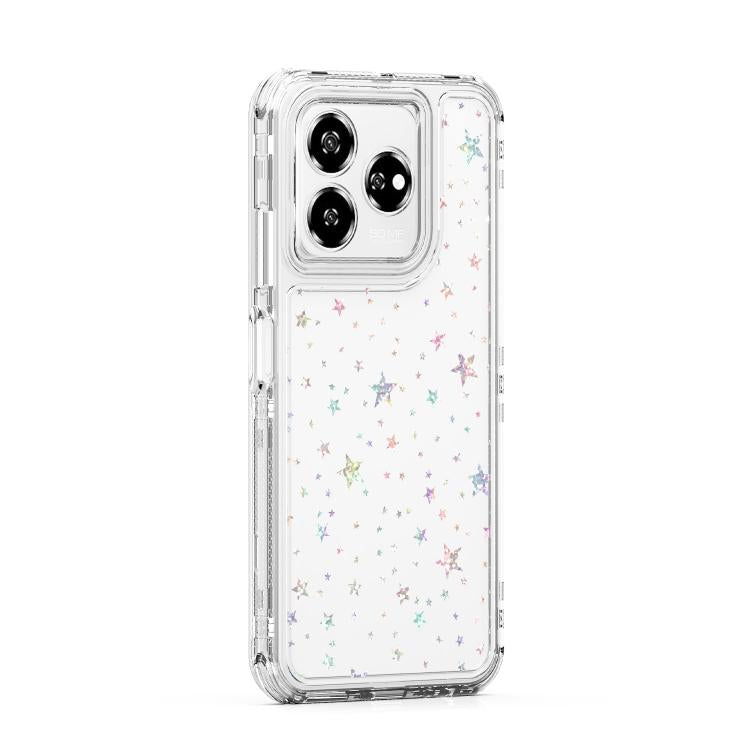 For ZTE Axon 60 Lite Transparent Acrylic Laser Paper Phone Case