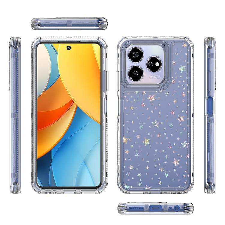 For ZTE Axon 60 Lite Transparent Acrylic Laser Paper Phone Case