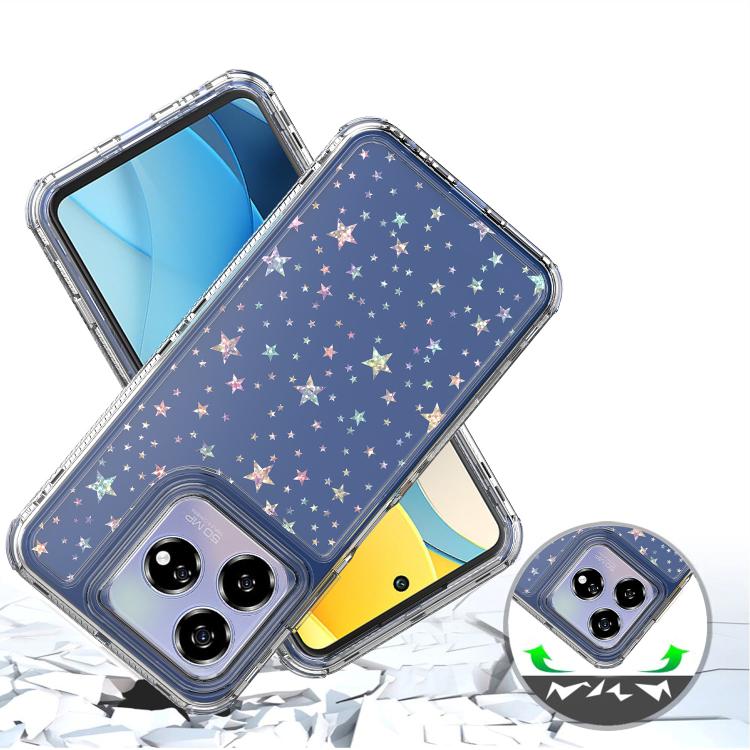 For ZTE Axon 60 Lite Transparent Acrylic Laser Paper Phone Case