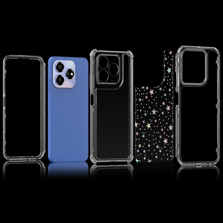 For ZTE Axon 60 Lite Transparent Acrylic Laser Paper Phone Case
