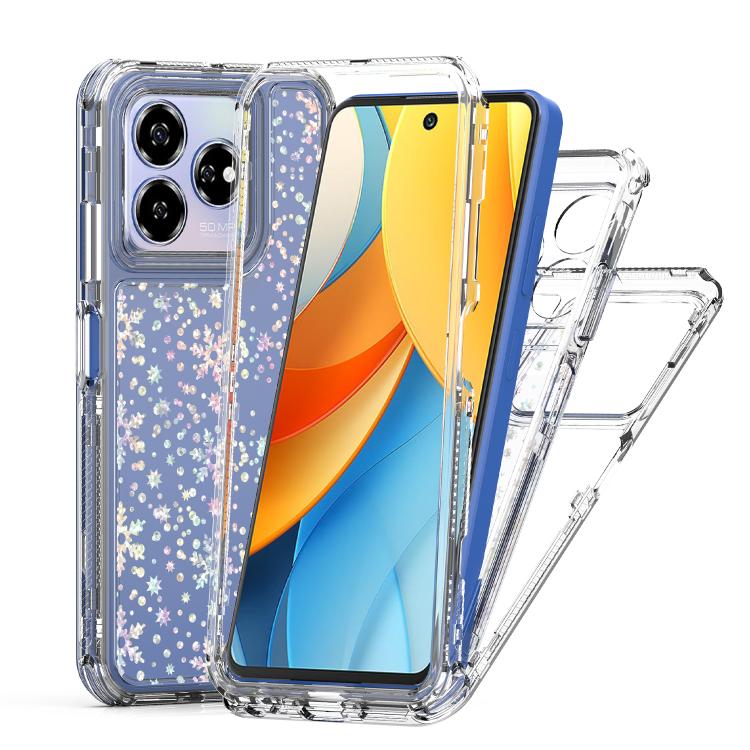 For ZTE Axon 60 Lite Transparent Acrylic Laser Paper Phone Case