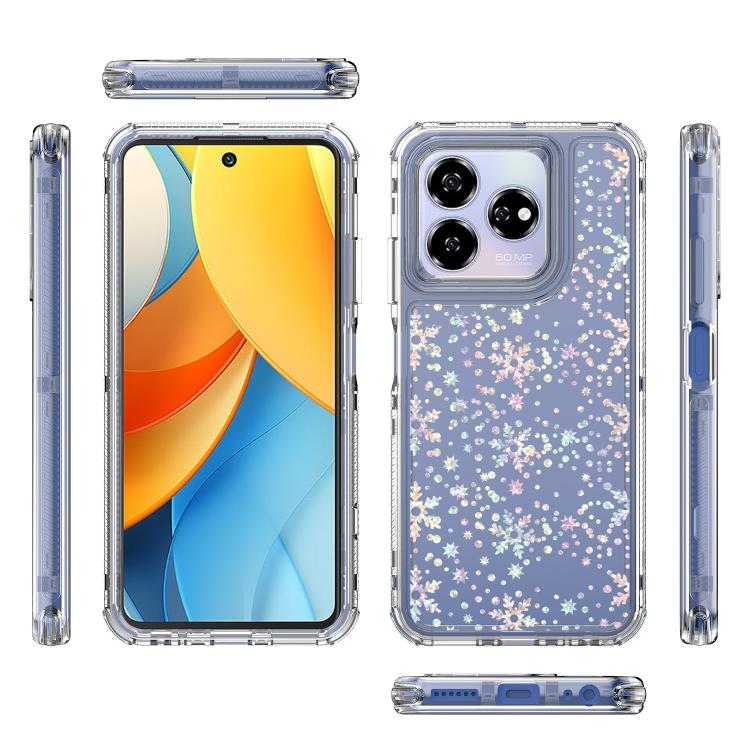For ZTE Axon 60 Lite Transparent Acrylic Laser Paper Phone Case