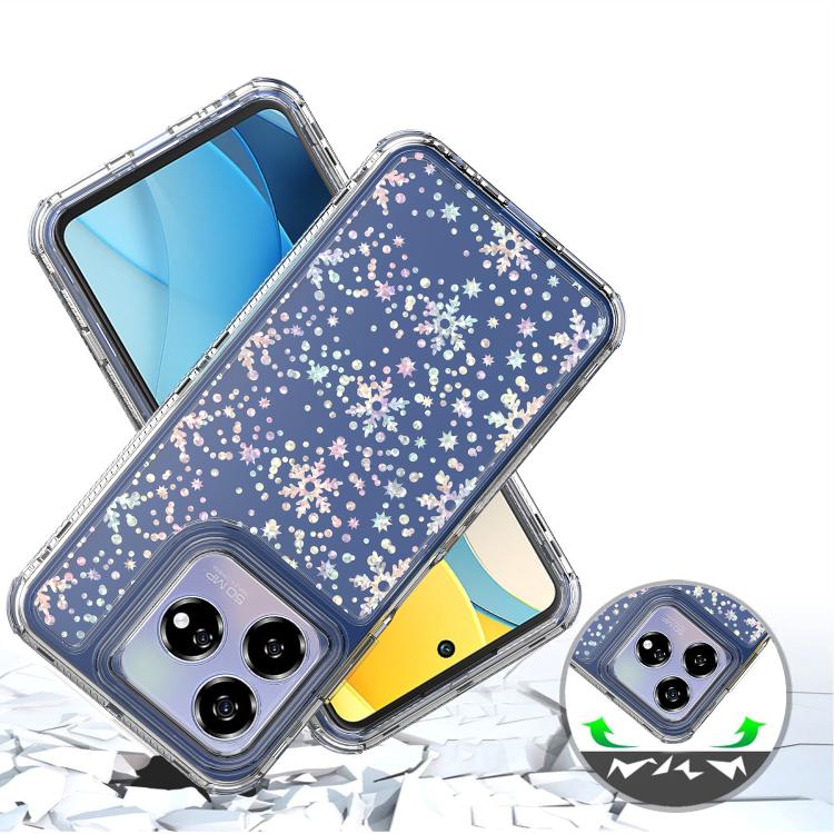 For ZTE Axon 60 Lite Transparent Acrylic Laser Paper Phone Case