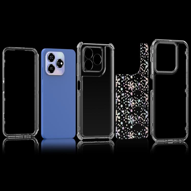 For ZTE Axon 60 Lite Transparent Acrylic Laser Paper Phone Case