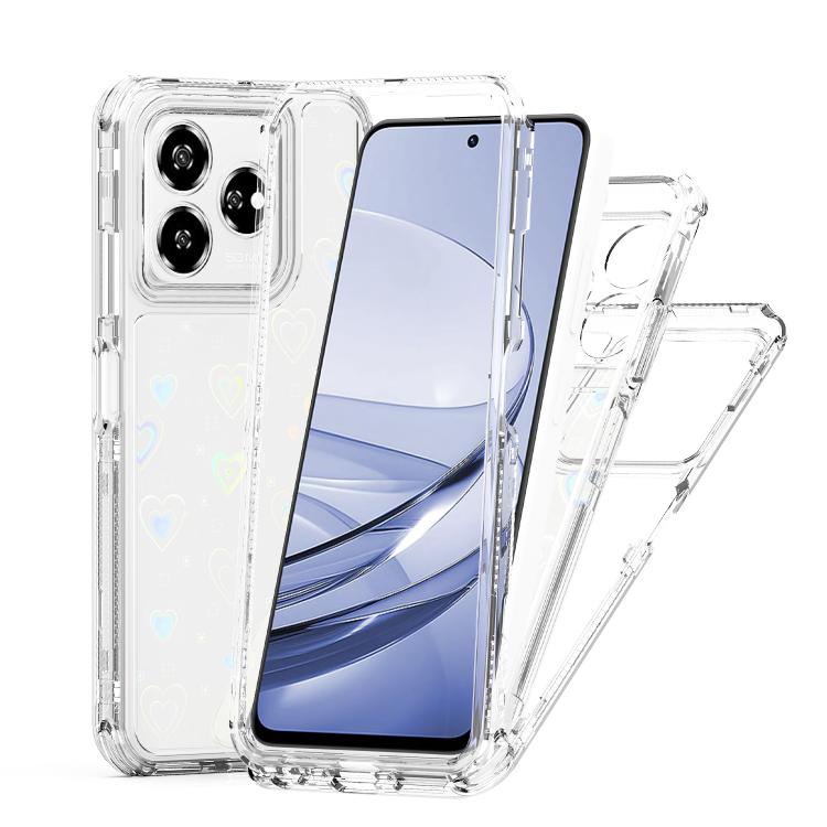 For ZTE Axon 60 Lite Transparent Acrylic Laser Paper Phone Case