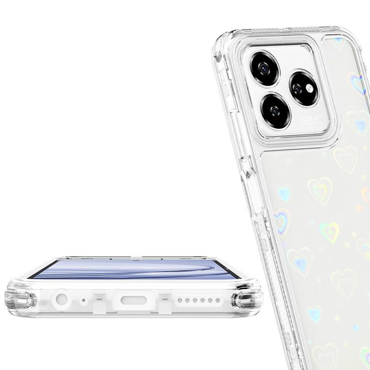 For ZTE Axon 60 Lite Transparent Acrylic Laser Paper Phone Case