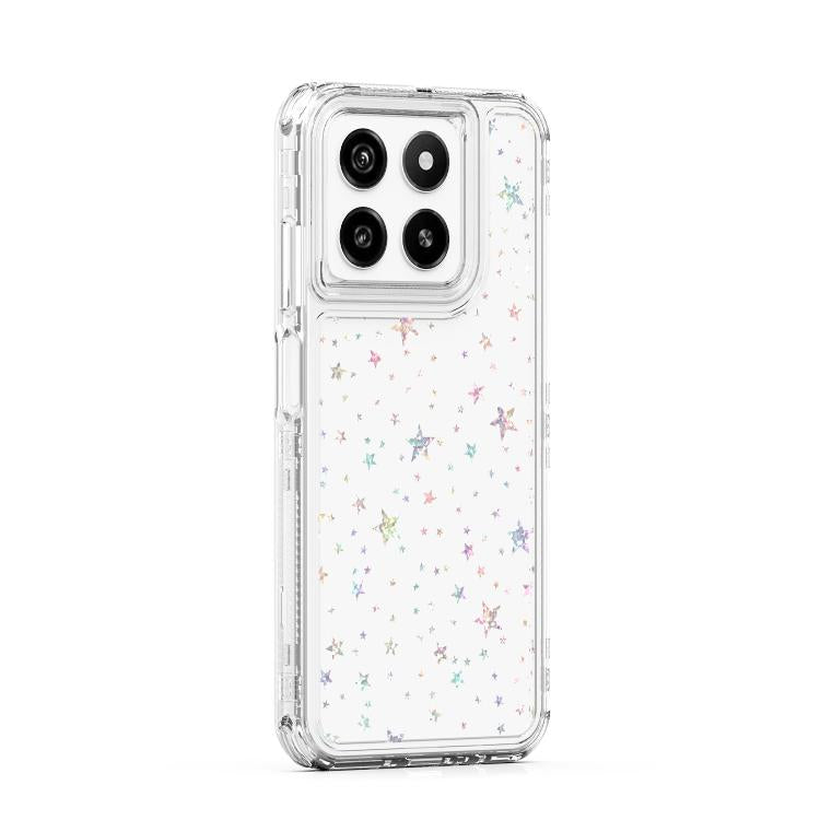 For ZTE Blade A55 Transparent Acrylic Laser Paper Phone Case