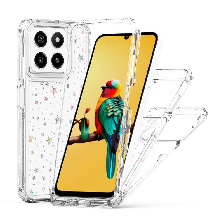 For ZTE Blade A55 Transparent Acrylic Laser Paper Phone Case