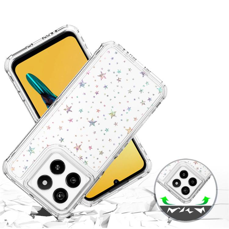 For ZTE Blade A55 Transparent Acrylic Laser Paper Phone Case