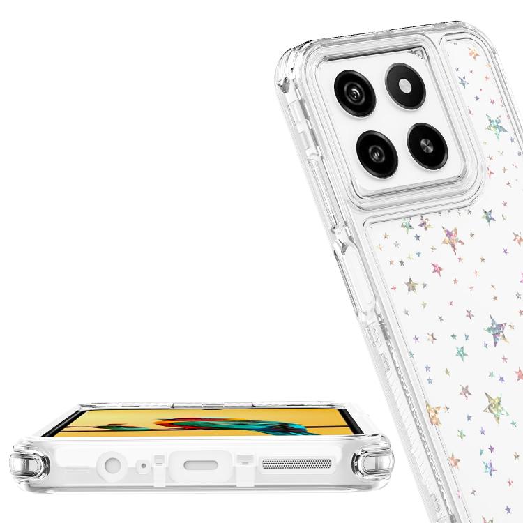 For ZTE Blade A55 Transparent Acrylic Laser Paper Phone Case