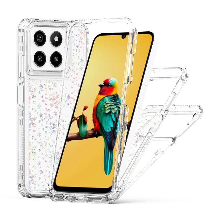 For ZTE Blade A55 Transparent Acrylic Laser Paper Phone Case