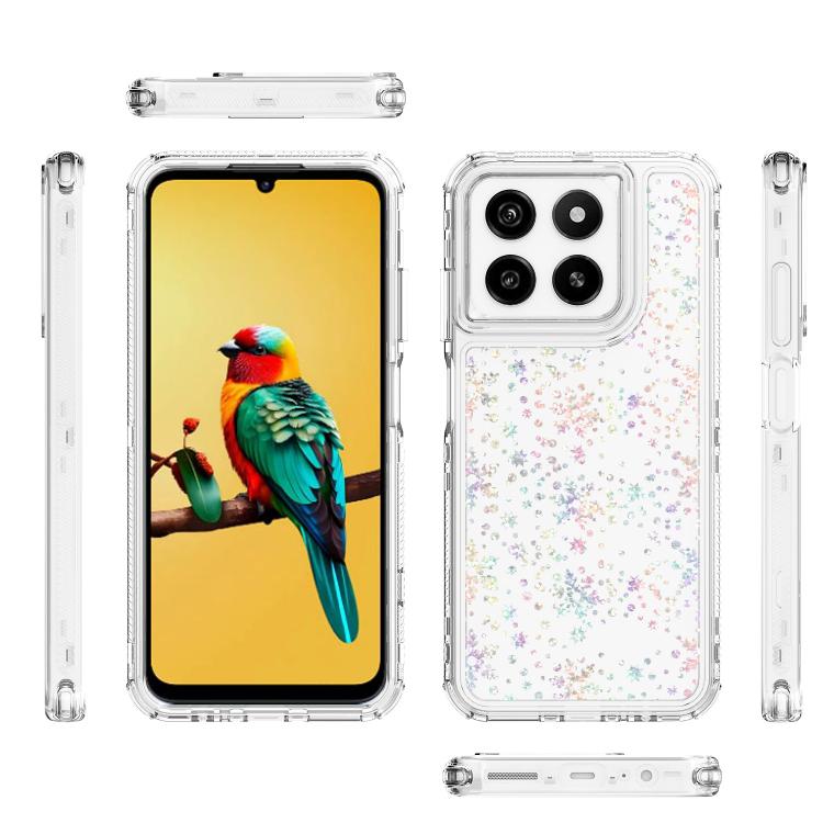 For ZTE Blade A55 Transparent Acrylic Laser Paper Phone Case