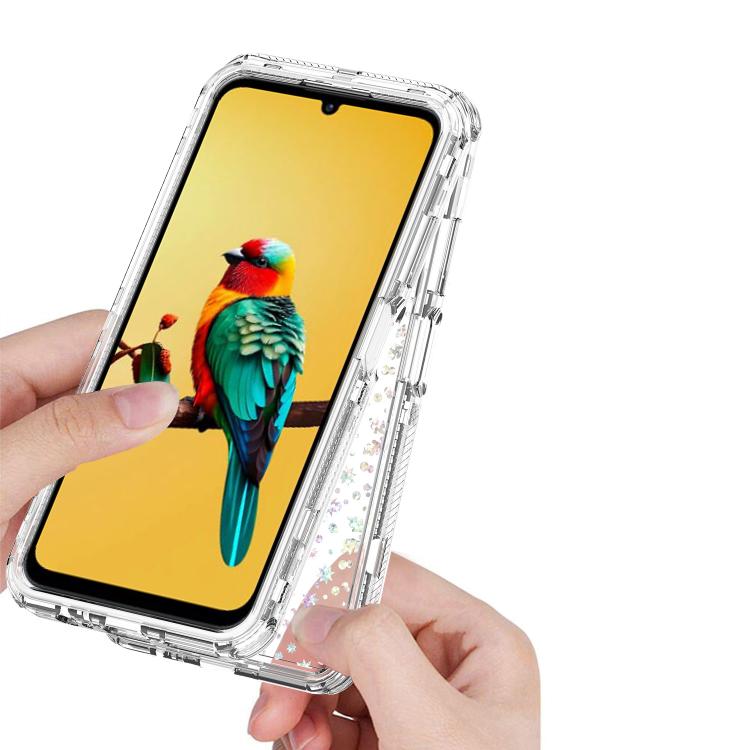 For ZTE Blade A55 Transparent Acrylic Laser Paper Phone Case