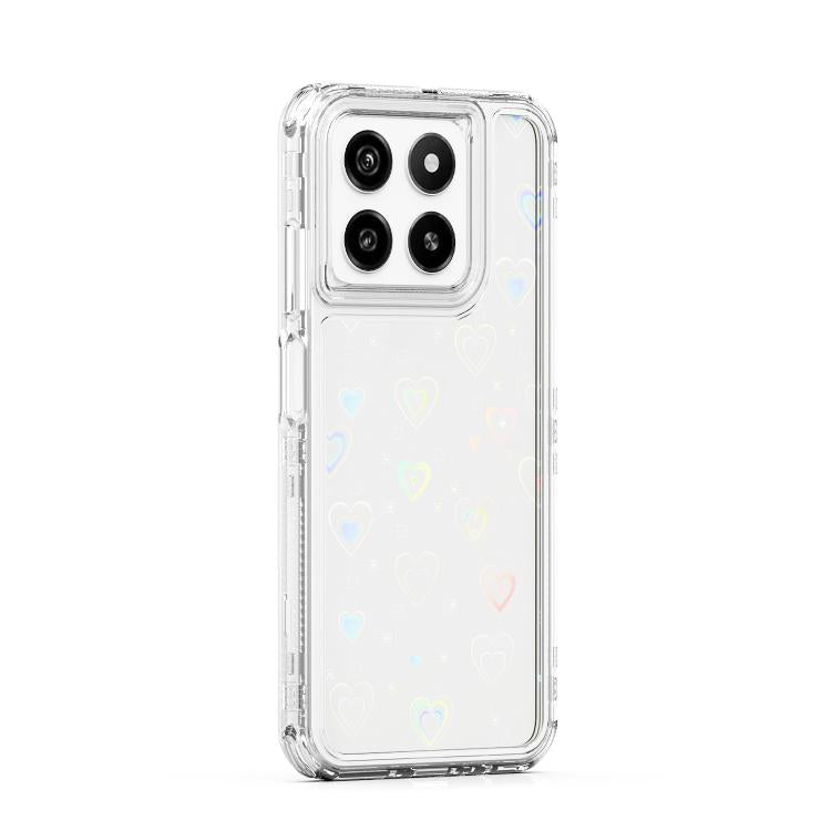 For ZTE Blade A55 Transparent Acrylic Laser Paper Phone Case