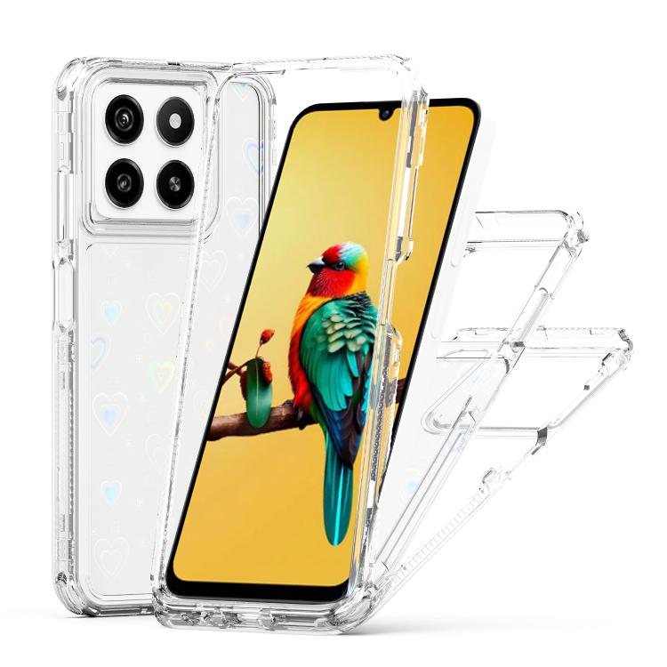 For ZTE Blade A55 Transparent Acrylic Laser Paper Phone Case