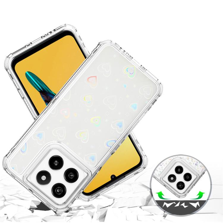 For ZTE Blade A55 Transparent Acrylic Laser Paper Phone Case