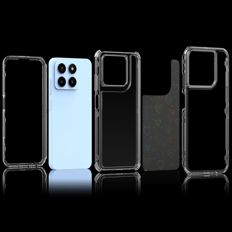 For ZTE Blade A55 Transparent Acrylic Laser Paper Phone Case