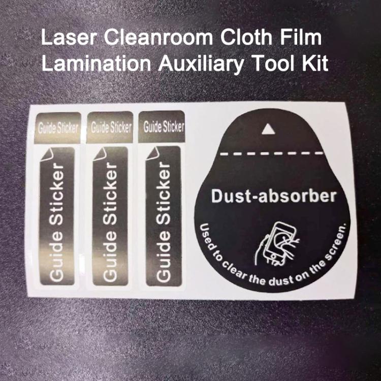 200 Set Tempered Glass Phone LCD Screen Protector Dust Removal Dry Wet Cleaning Wipes Paper Tools Set Alcohol Package - Black