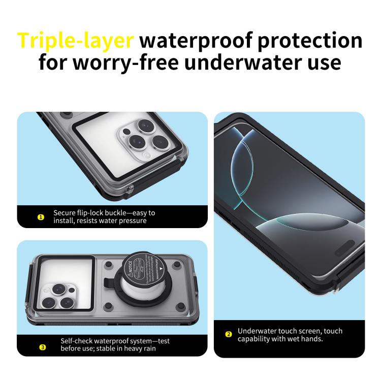 RedPepper G80 Pro Diving Protective Cover, Waterproof Depth: 15m
