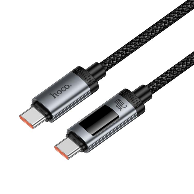 hoco U148 Lord 240W Digital Display Type-C to Type-C Fast Charging Data Cable, Length: 1.2m - Black