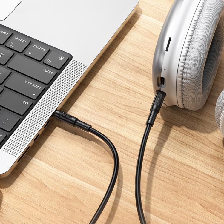 Borofone BL25 3.5mm AUX Audio Cable, Length: 1m - Black