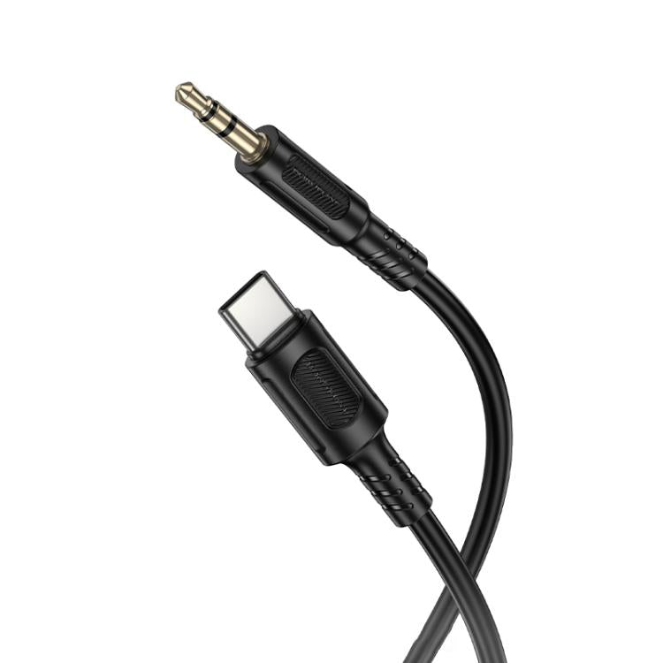 Borofone BL25B 3.5mm to Type-C Nice Digital AUX Audio Cable, Length: 1m - Black