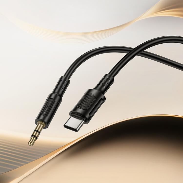 Borofone BL25B 3.5mm to Type-C Nice Digital AUX Audio Cable, Length: 1m - Black