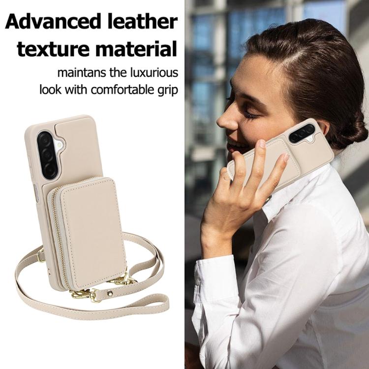 For Samsung Galaxy A26 5G / A17 5G Crossbody Zipper RFID Card Bag Phone Case