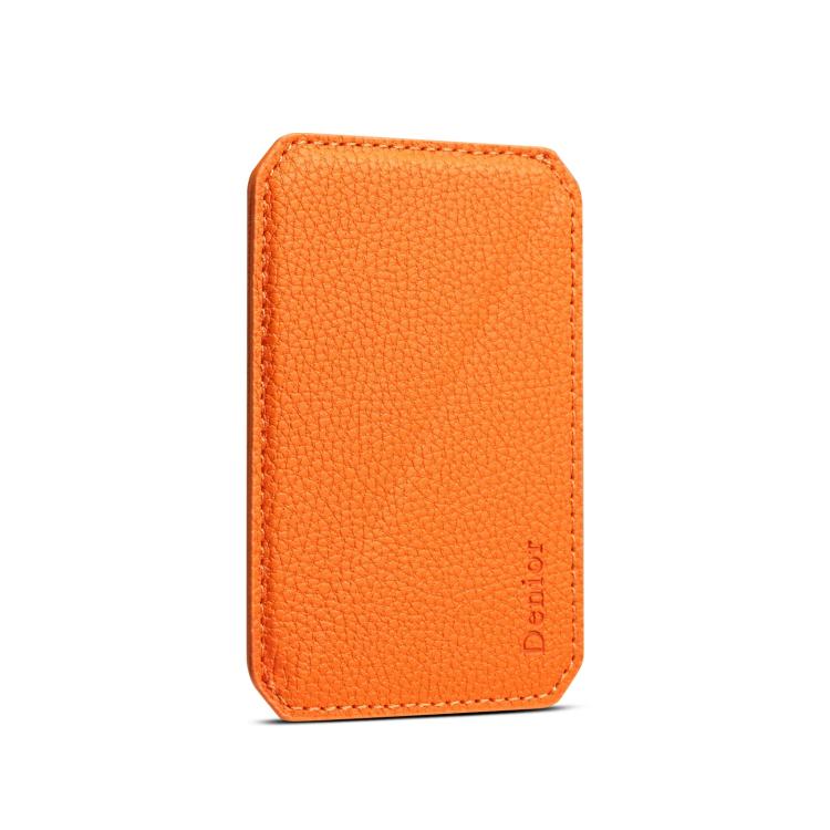 Denior V22 Calf Texture Leather MagSafe Card Holder Bag