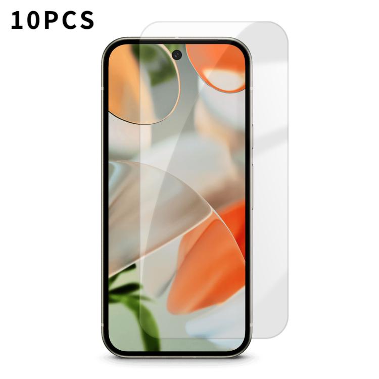 For Google Pixel 9 Kalebol 10pcs High-Aluminum Semi-Screen Anti-Fingerprint HD Tempered Glass Film