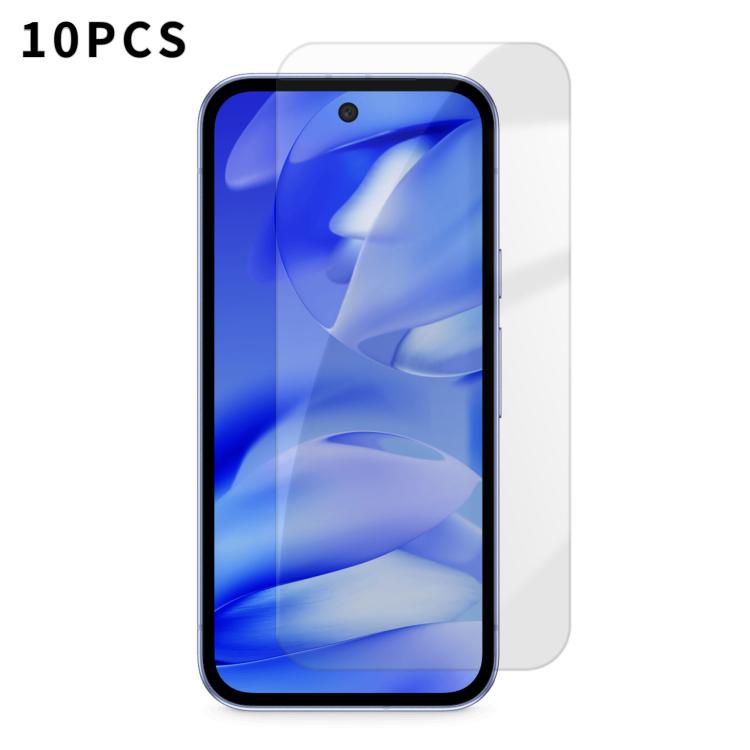 For Google Pixel 9a Kalebol 10pcs High-Aluminum Semi-Screen Anti-Fingerprint HD Tempered Glass Film