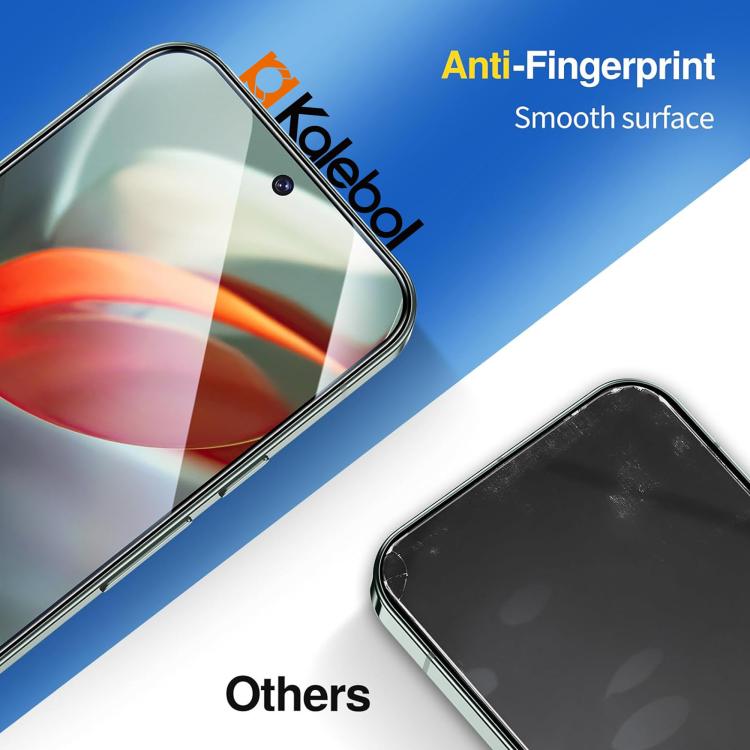 For Google Pixel 7 Kalebol 10pcs High-Aluminum Semi-Screen Anti-Fingerprint HD Tempered Glass Film