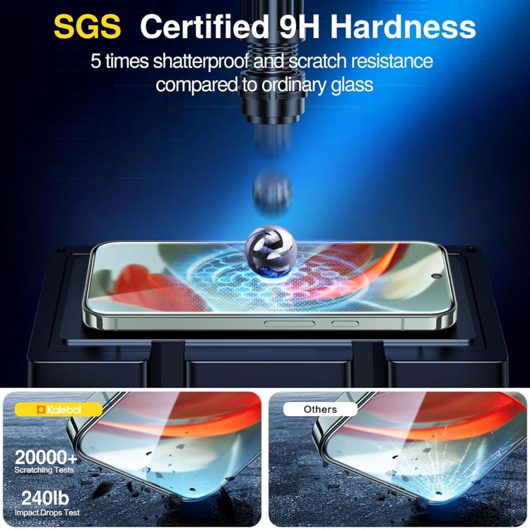For Google Pixel 9 Kalebol 10pcs High-Aluminum Semi-Screen Anti-Fingerprint HD Tempered Glass Film