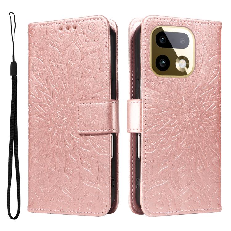 For Realme 16 Pro+ 5G Global Embossed Sunflower Pattern Flip Leather Phone Case